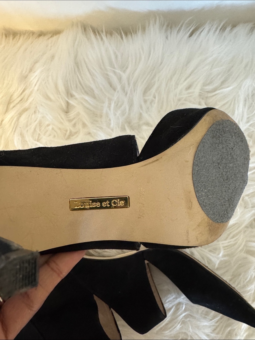 Louise et Cie Black Strappy Pointed-Toe Heels - Picture 2 of 7